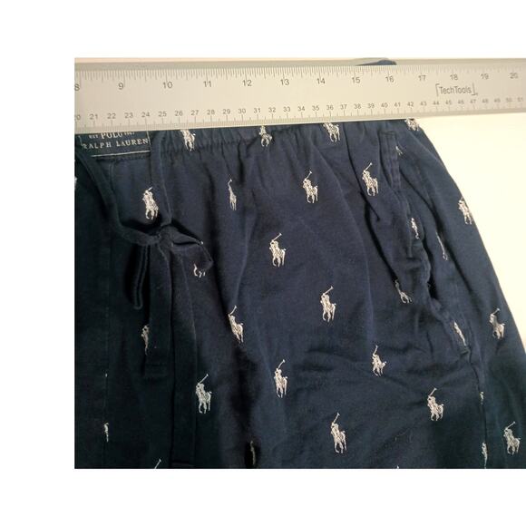 Polo Ralph Lauren Blue Label Men's LRG Sleepwear Shorts Navy Pony Pajama Lounge - Picture 7 of 8